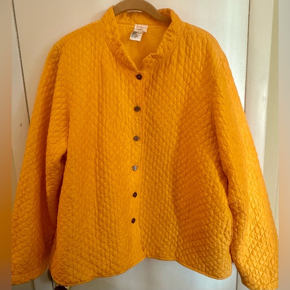 Kiko Comfort Women’s Oriental Style Orange Jacket 100% Silk Size XL with Packets - Picture 1 of 10